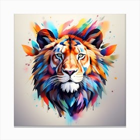 Colorful Tiger Head 2 Canvas Print