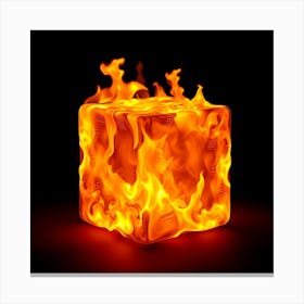 Fire Cube Canvas Print