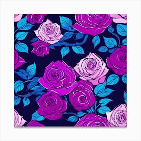 Purple Roses Canvas Print