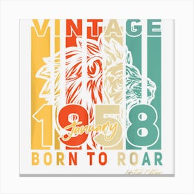 65th Birthday Gifts January 65 Years Old Vintage 1958 Mens Canvas Print