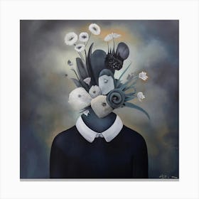 Flowers In The Head Canvas Print