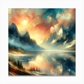 Mountains And Lake 7 001 001 Copy Canvas Print