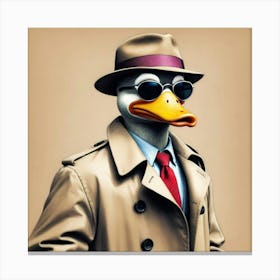 Duck In A Suit 12 Canvas Print