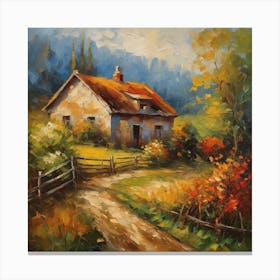 House In The Countryside Canvas Print