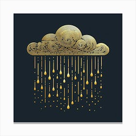 Golden Rain Cloud Canvas Print