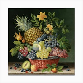 A collection of different delicious fruits 3 Canvas Print