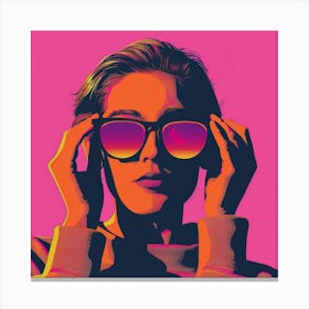 Girl With Sunglasses 2 Canvas Print