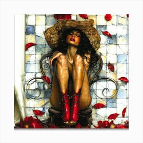 Le Boudoir 13 - Beauty Rouge Canvas Print