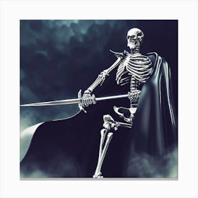 Skeleton With Sword 16 Canvas Print
