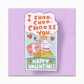 I Choose You, Valentine's Illustration Canvas Print