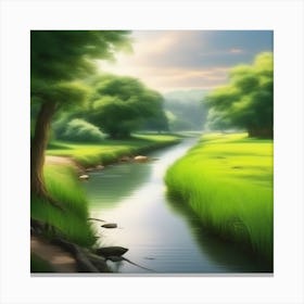 River In The Grass 14 Canvas Print