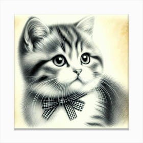 Feline Cat Creative Artwork Illustration 106 Canvas Print