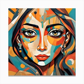 Abstract Expressionism Of A Woman Canvas Print