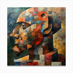 Abstract Portrait Of A Man 4 Canvas Print