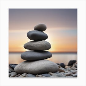 Pebbles Stacked  Canvas Print
