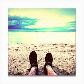 Feet In The Sand Canvas Print