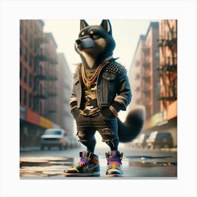 Wolf In The City Canvas Print