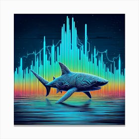 Shark - Digital Art Canvas Print