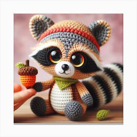 Amigurumi, raccoon 3 Canvas Print