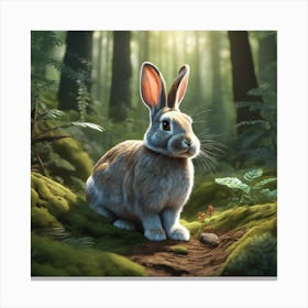 Rabbit In The Forest 87 Canvas Print