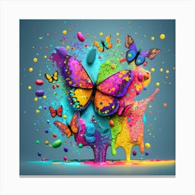 Colorful Butterflies Canvas Print