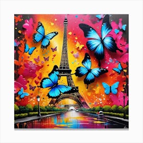 Butterflies In Paris 19 Canvas Print