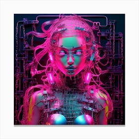 Cyborg Girl 2 Canvas Print