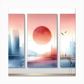 Cityscape Painting Canvas Print