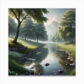 Stream In The Woods 15 Canvas Print