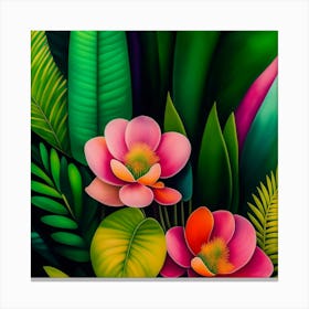 Tropical Flowers 2 Canvas Print