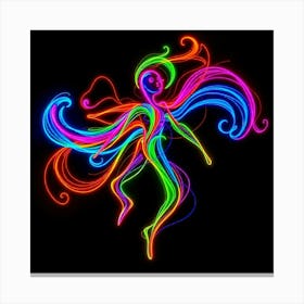 Neon Dancer Canvas Print