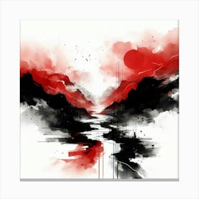 Red And Black 1 Canvas Print