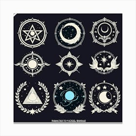 Occult Symbols Canvas Print