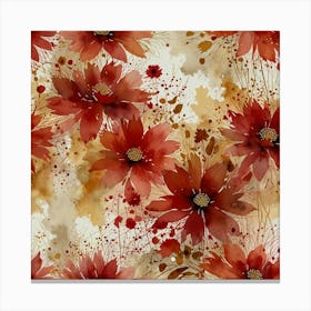 Red Flowers 5 Canvas Print