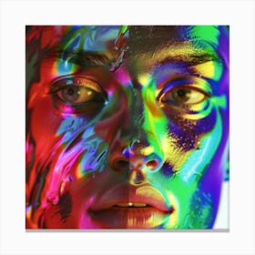 Holographic Face Canvas Print