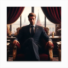 Portrait Of A Man In A Suit Canvas Print