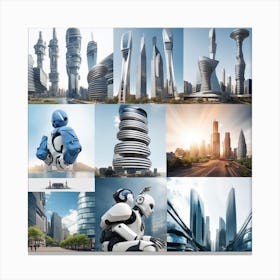 Futuristic Cityscape 15 Canvas Print