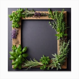 Frame Of Herbs 34 Canvas Print