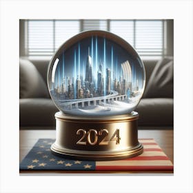 2024 Snow Globe Canvas Print