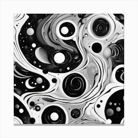 Black and White Abstract Art 25 Canvas Print