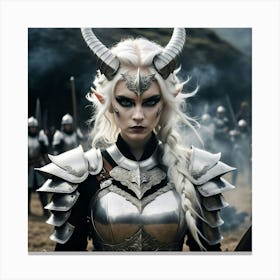 Dragon Woman Warrior Canvas Print