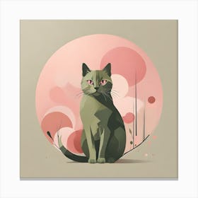 Cat In A Circle Canvas Print