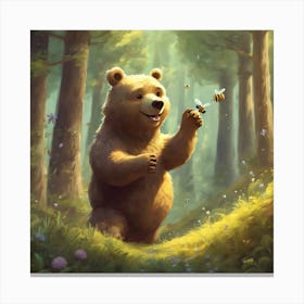 Bear In The Woods 1 Canvas Print