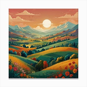 Landscape Painting 3 Canvas Print