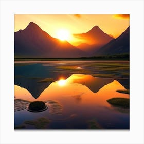 Sunrise In The Mountains 32 Canvas Print