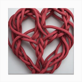 Heart Made Of Rope Canvas Print