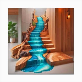Waterfall Stairway Canvas Print