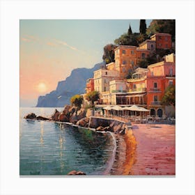 Pastel Glow: Venetian Watercolor Canvas Print