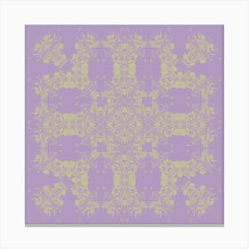 Japanese Ornate Pattern Pink And Green Canvas Print