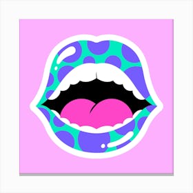 Read My Lips - Bubblegum Pink Canvas Print